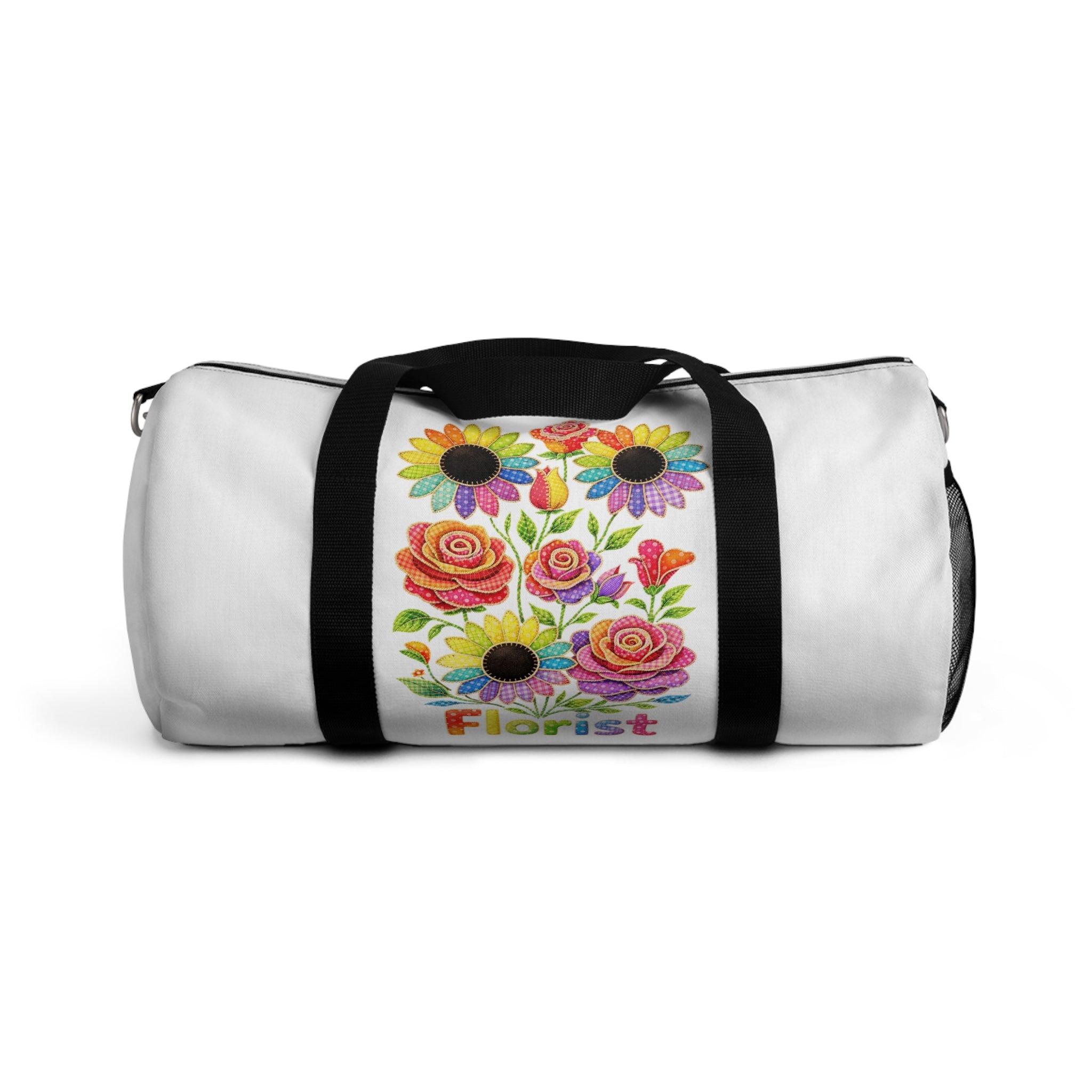 Floral Skull Duffel Bag — Colorful 'Florist' Travel Gym Bag