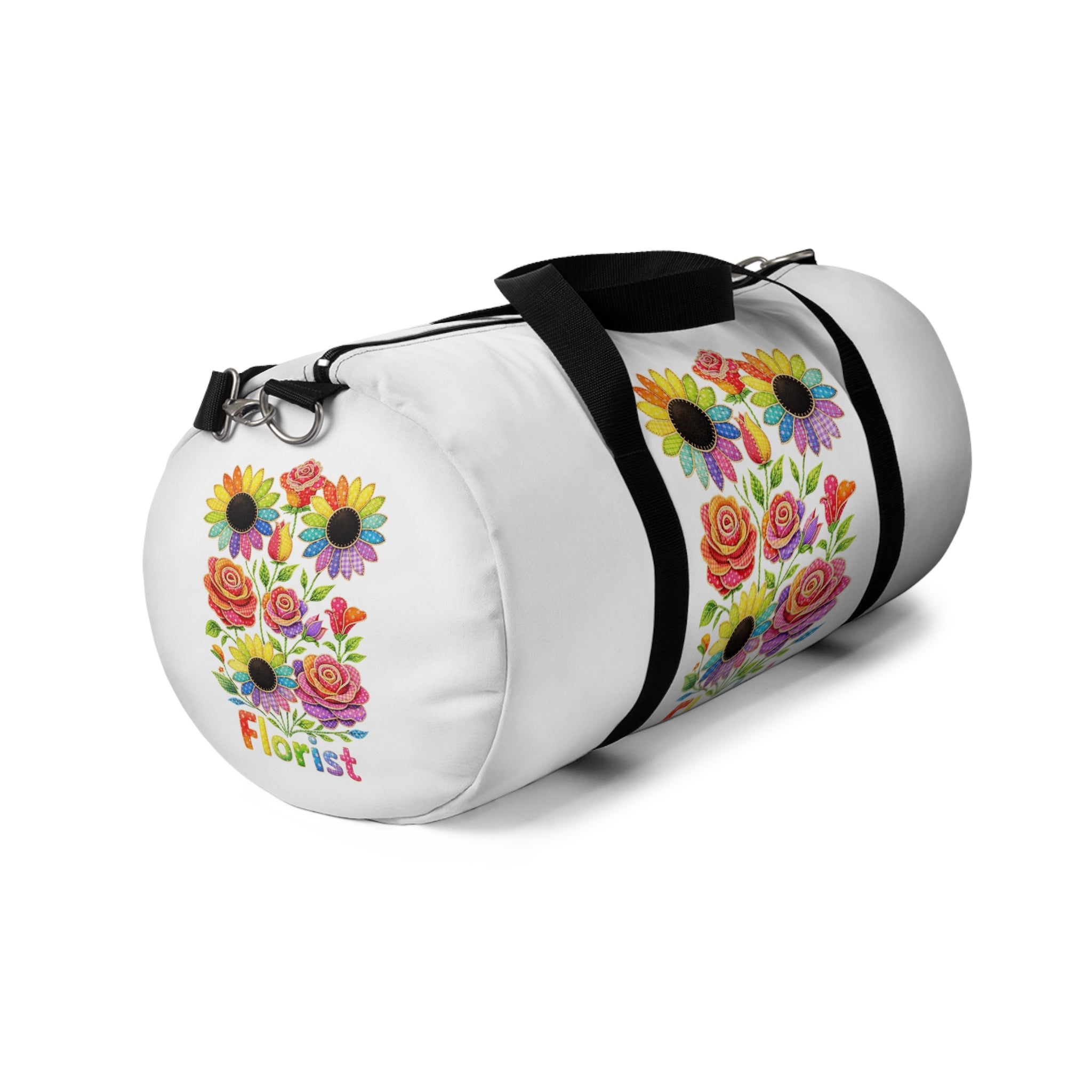 Floral Skull Duffel Bag — Colorful 'Florist' Travel Gym Bag