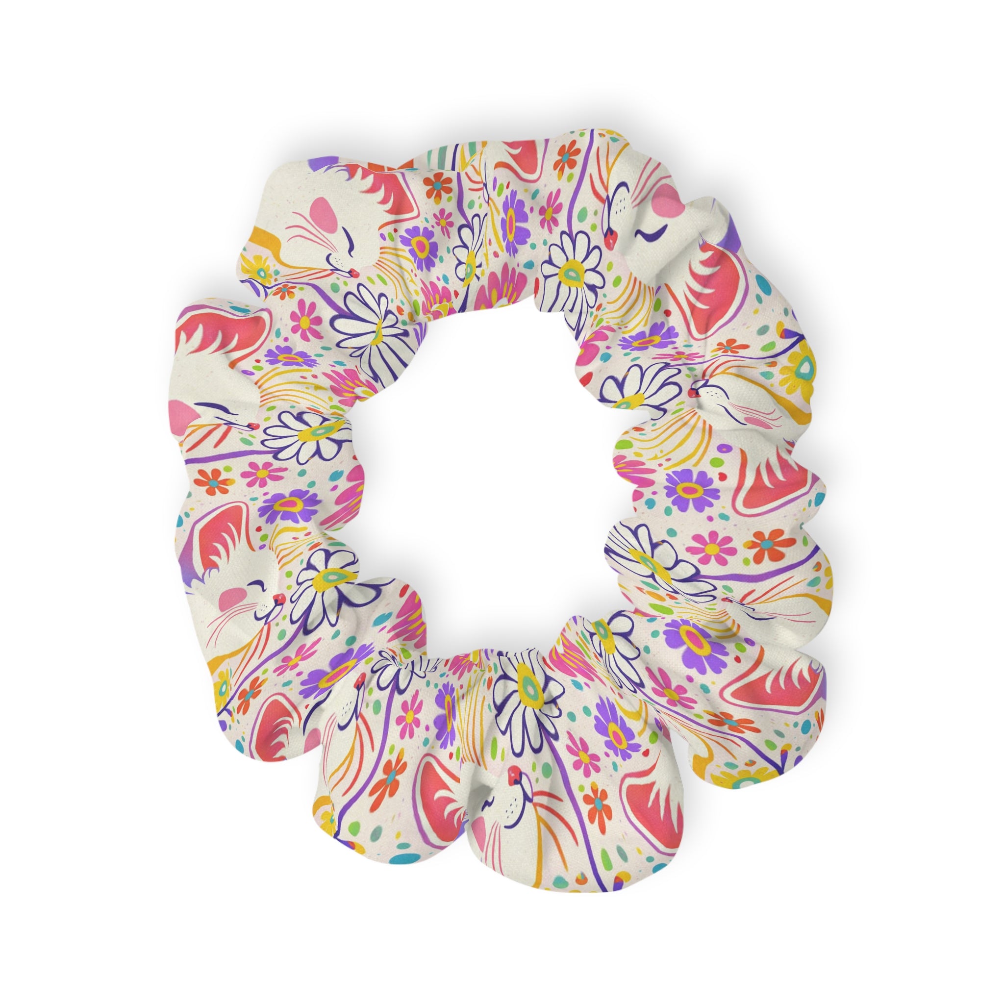 Floral Paisley Scrunchie — Colorful Boho Hair Accessory