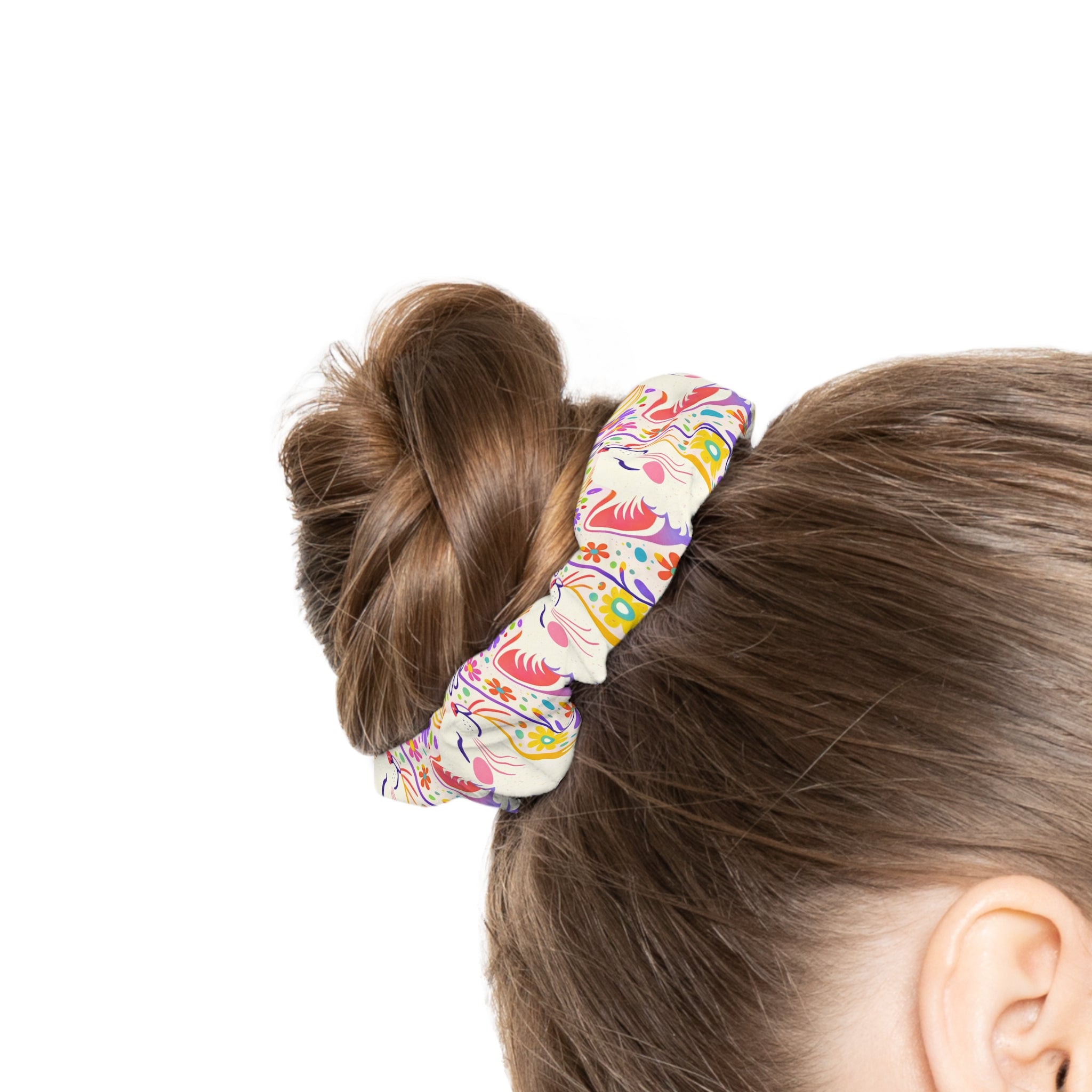 Floral Paisley Scrunchie — Colorful Boho Hair Accessory