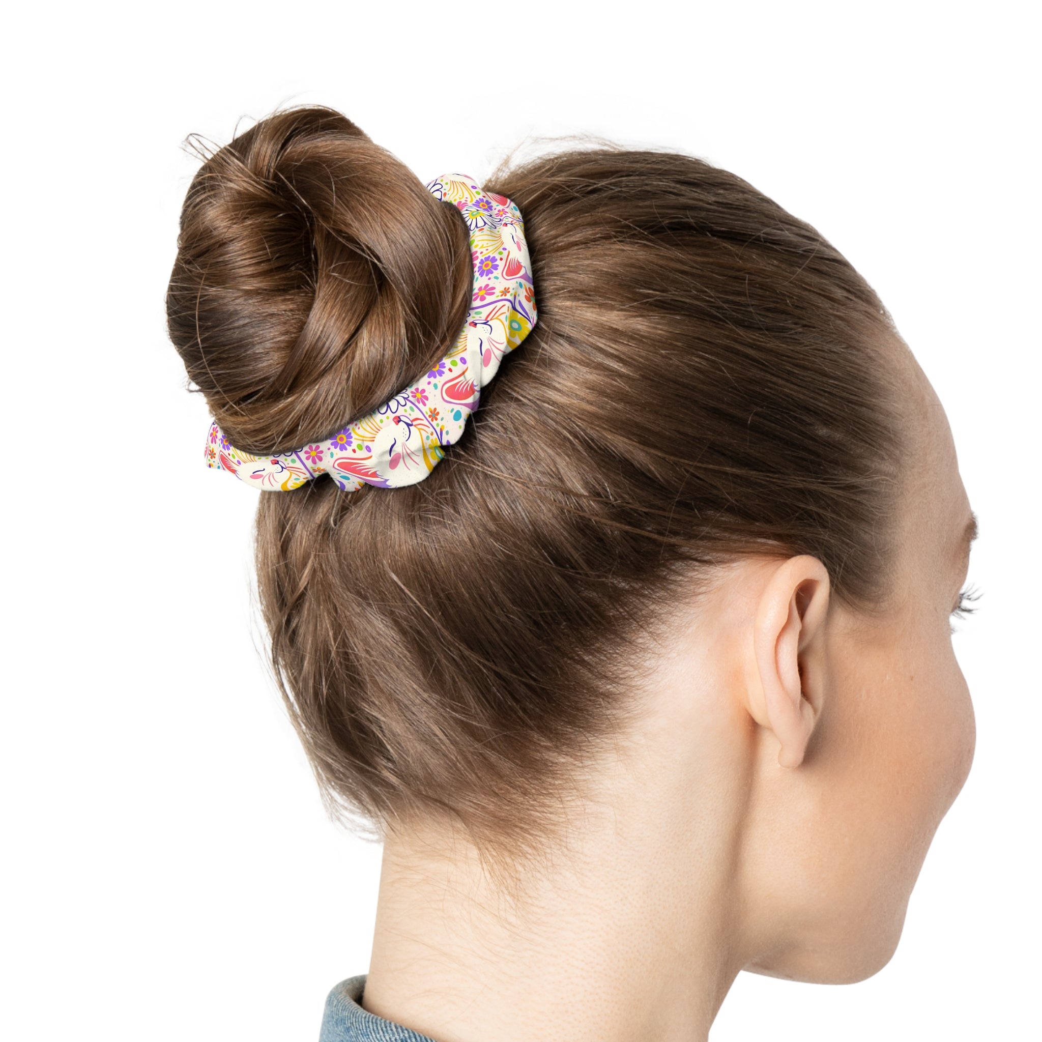 Floral Paisley Scrunchie — Colorful Boho Hair Accessory