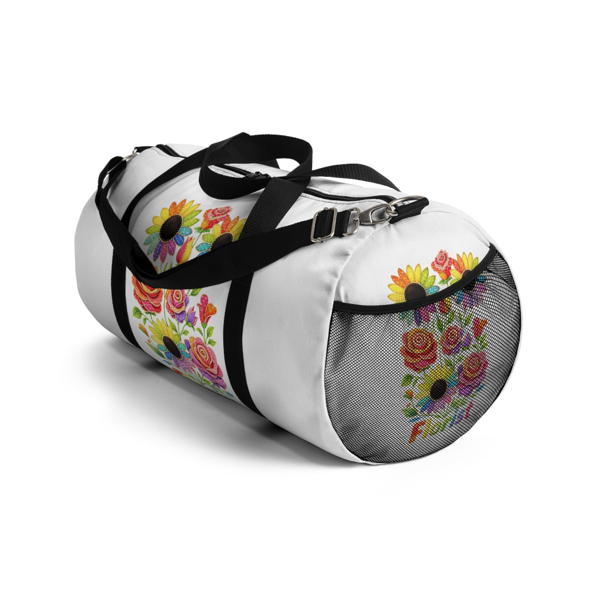 Floral Skull Duffel Bag — Colorful 'Florist' Travel Gym Bag