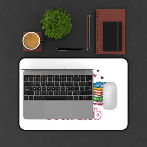 Book Club Desk Mat - Colorful Stacks & 'Love to Read' Design