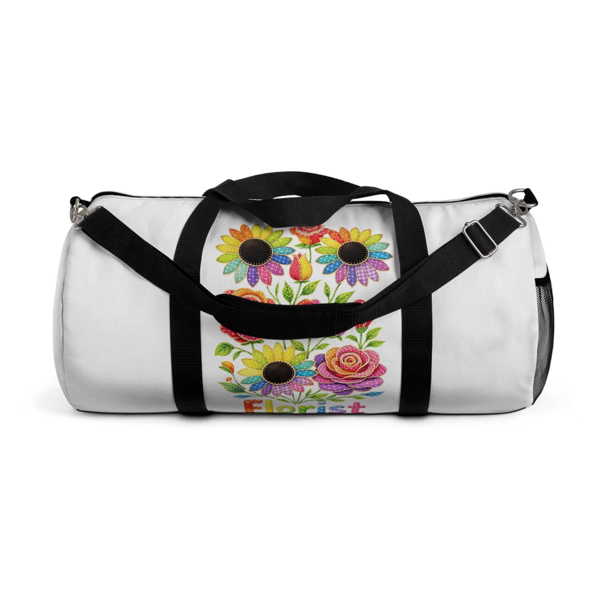 Floral Skull Duffel Bag — Colorful 'Florist' Travel Gym Bag